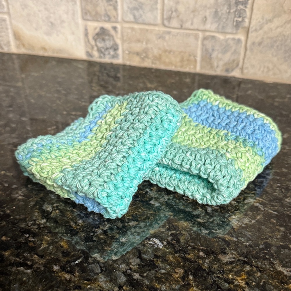 Handmade Multicolor wash cloths / dish rags